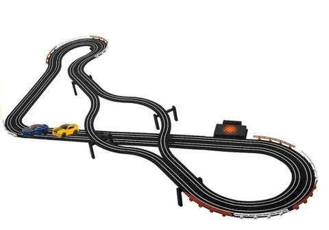 Tor Wyścigowy 2 Autka Kontrolery Slot Cars 1:64 LEAN Toys Tor Wyścigowy 2 Autka Kontrolery Slot Cars 1:64 LEAN Toys