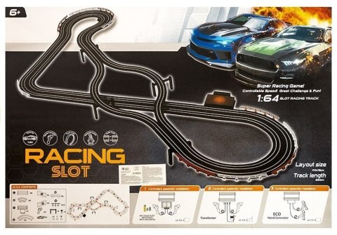 Tor Wyścigowy 2 Autka Kontrolery Slot Cars 1:64 LEAN Toys Tor Wyścigowy 2 Autka Kontrolery Slot Cars 1:64 LEAN Toys