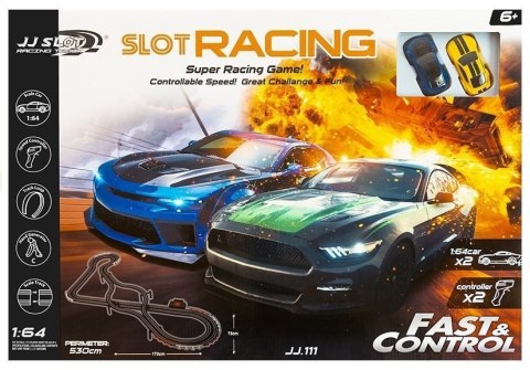 Tor Wyścigowy 2 Autka Kontrolery Slot Cars 1:64 LEAN Toys Tor Wyścigowy 2 Autka Kontrolery Slot Cars 1:64 LEAN Toys