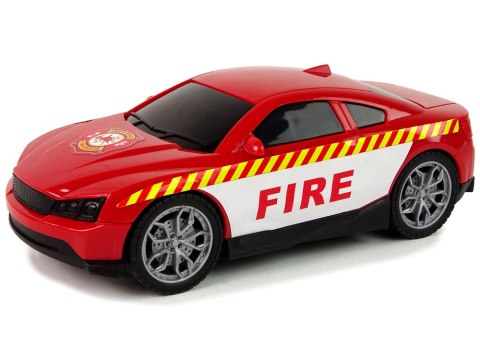 Zestaw Pojazdów Helikopter Auto Straż Pożarna Dźwięk Czerwone LEAN Toys Zestaw Pojazdów Helikopter Auto Straż Pożarna Dźwięk Czerwone LEAN Toys