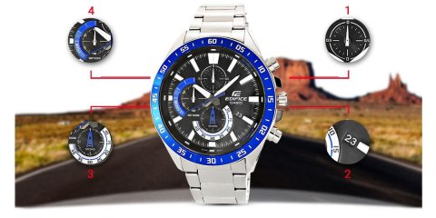 Zegarek Męski CASIO EDIFICE EFV-620D-1A2VUEF 10 BAR Zegarek Męski CASIO EDIFICE EFV-620D-1A2VUEF 10 BAR
