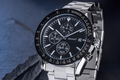 Zegarek Męski Giewont PrimeChrono GW8620-1 Chronograf Silver/Black Zegarek Męski Giewont PrimeChrono GW8620-1 Chronograf Silver/Black