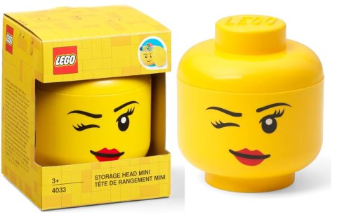 4033 - LEGO Pojemnik w kształcie głowy mrugającej minifigurki 0,36L 4033 - LEGO Pojemnik w kształcie głowy mrugającej minifigurki 0,36L