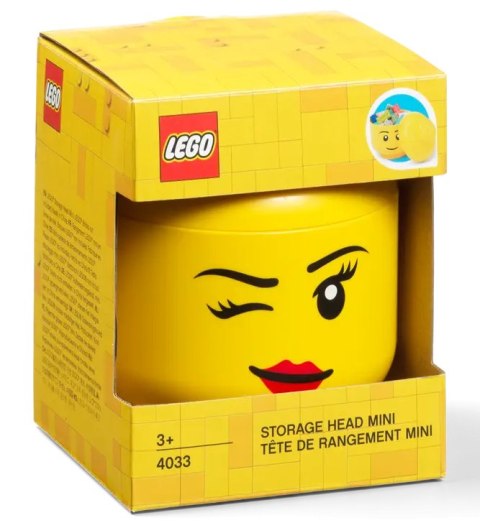 4033 - LEGO Pojemnik w kształcie głowy mrugającej minifigurki 0,36L 4033 - LEGO Pojemnik w kształcie głowy mrugającej minifigurki 0,36L