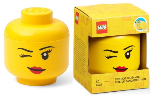 4033 - LEGO Pojemnik w kształcie głowy mrugającej minifigurki 0,36L 4033 - LEGO Pojemnik w kształcie głowy mrugającej minifigurki 0,36L