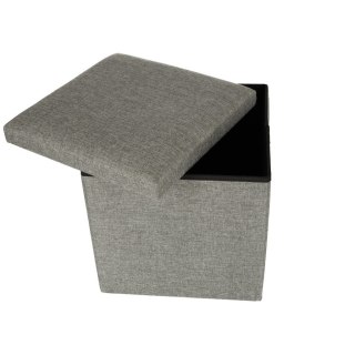 Puf składany ze schowkiem szary 38x38x38cm Kik sp. z o.o. sp. k.