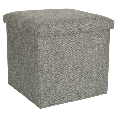 Puf składany ze schowkiem szary 38x38x38cm Kik sp. z o.o. sp. k. Puf składany ze schowkiem szary 38x38x38cm Kik sp. z o.o. sp. k.