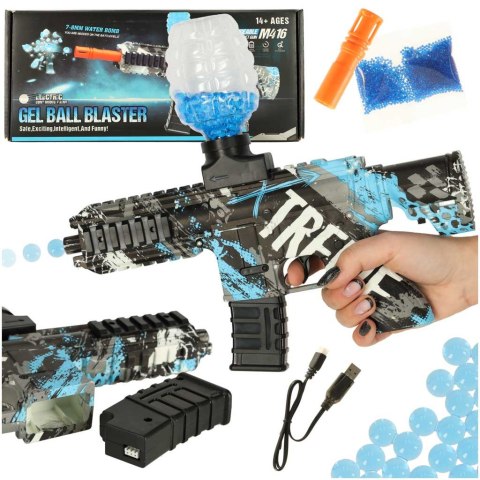 Pistolet na kulki żelowe wodne karabin niebieski zasilanie bateryjne USB 550szt. 7-8mm Kik sp. z o.o. sp. k. Pistolet na kulki żelowe wodne karabin niebieski zasilanie bateryjne USB 550szt. 7-8mm Kik sp. z o.o. sp. k.