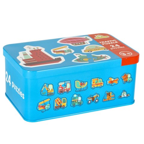 Puzzle w puszce pojazdy 24 puzzle Kik sp. z o.o. sp. k. Puzzle w puszce pojazdy 24 puzzle Kik sp. z o.o. sp. k.