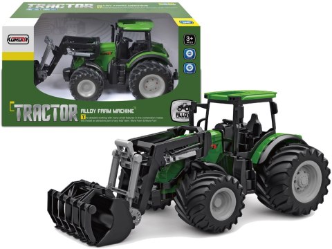 Traktor Zielony 1:24 Rolnik Łyżko Krokodyle Łyżka Gumowe Koła Traktor Zielony 1:24 Rolnik Łyżko Krokodyle Łyżka Gumowe Koła
