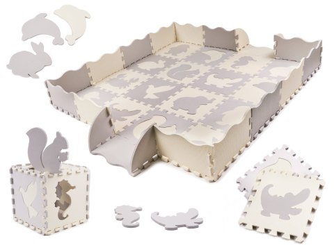 Mata edukacyjna piankowa puzzle kojec szara ecru 36 elementów 150x150cm Kik sp. z o.o. sp. k. Mata edukacyjna piankowa puzzle kojec szara ecru 36 elementów 150x150cm Kik sp. z o.o. sp. k.