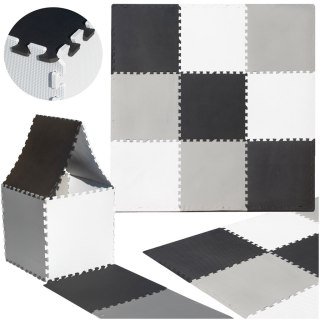 Mata edukacyjna piankowa puzzle szara 180 x 180 cm 9 elementów Kik sp. z o.o. sp. k.