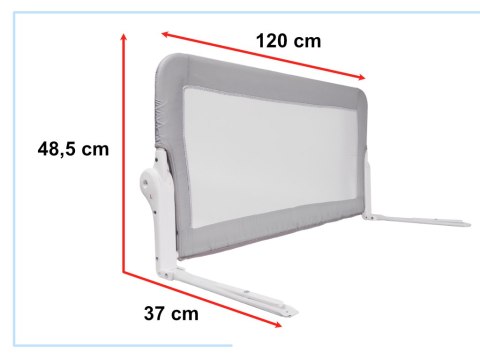 Barierka osłona ochronna do łóżka otwierana 120cm szara Kik Sp. z o. o. Sp. k. Barierka osłona ochronna do łóżka otwierana 120cm szara Kik Sp. z o. o. Sp. k.