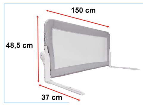 Barierka osłona ochronna do łóżka otwierana 150cm szara Kik Sp. z o. o. Sp. k. Barierka osłona ochronna do łóżka otwierana 150cm szara Kik Sp. z o. o. Sp. k.