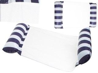 Materac dmuchany hamak wodny fotel krzesło do pływania 120 x 70 cm granatowy Kik Sp. z o. o. Sp. k.