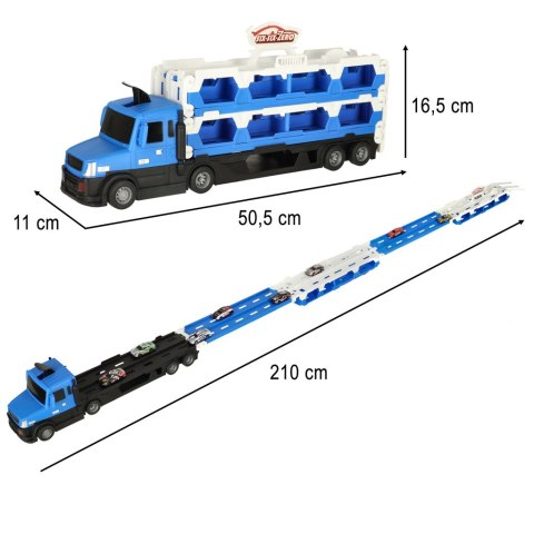 TIR Laweta samochód transporter pojazd składany XXL 10 aut niebieski Kik Sp. z o. o. Sp. k.