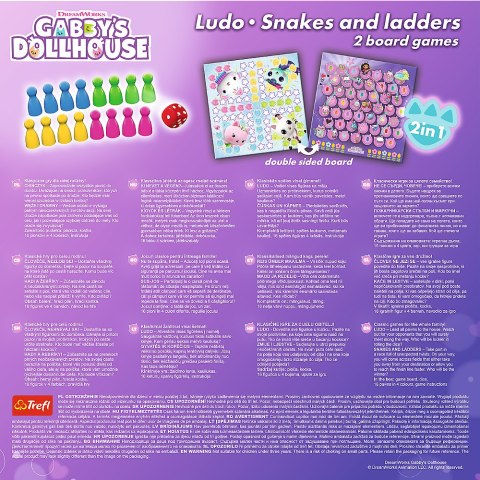 Gra 2w1 Chińczyk - Węże i drabiny Gabbys Dollhouse 2590 Gra 2w1 Chińczyk - Węże i drabiny Gabbys Dollhouse 2590