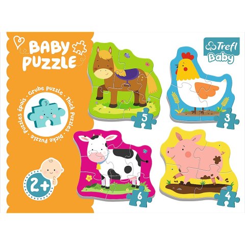 Puzzle - Baby Classic - Zwierzęta na wsi - Trefl Baby 36070 Puzzle - Baby Classic - Zwierzęta na wsi - Trefl Baby 36070