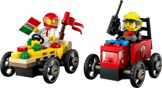 60458 - LEGO City - Zestaw wyścigówek: pizza kontra wóz strażacki