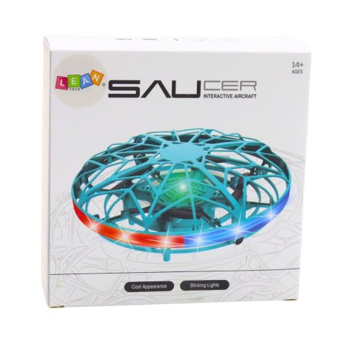 Dron UFO Sterowany Ręką RC Światła LED Różowy