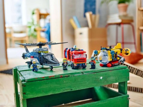 60462 - LEGO City - Zestaw z helikopterem, wozem strażackim i łodzią podwodną