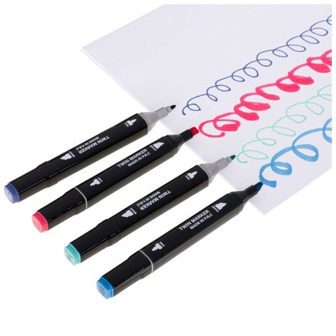 Markery dwustronne mazaki alkoholowe w etui 24 + podstawka Kik Sp. z o. o. Sp. k.