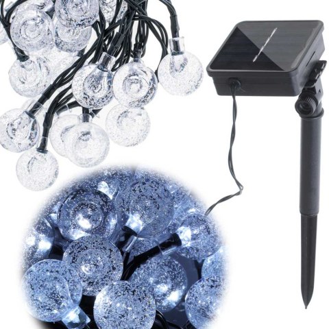 Lampki ogrodowe solarne kulki 7m 50LED zimny biały Kik Sp. z o. o. Sp. k. Lampki ogrodowe solarne kulki 7m 50LED zimny biały Kik Sp. z o. o. Sp. k.