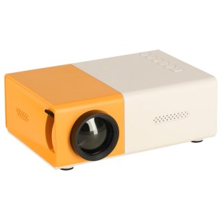 Mini projektor rzutnik przenośny LED TFT LCD 1920x1080 24-60" USB HDMI 12V biało-pomarańczowy Kik Sp. z o. o. Sp. k.