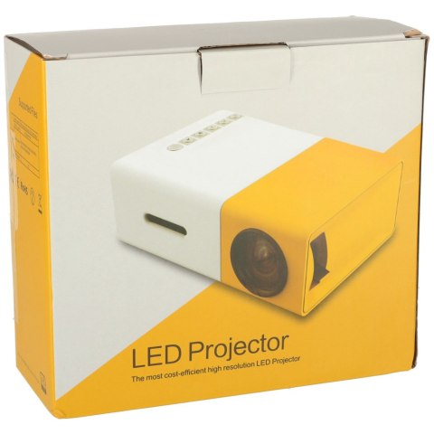 Mini projektor rzutnik przenośny LED TFT LCD 1920x1080 24-60" USB HDMI 12V biało-pomarańczowy Kik Sp. z o. o. Sp. k. Mini projektor rzutnik przenośny LED TFT LCD 1920x1080 24-60" USB HDMI 12V biało-pomarańczowy Kik Sp. z o. o. Sp. k.