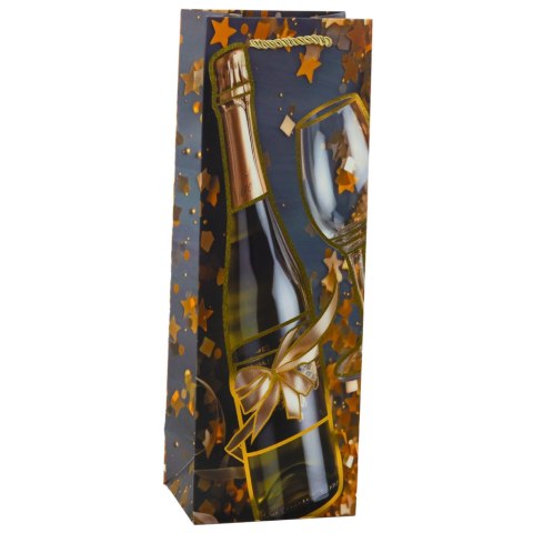 Torba Prezentowa Na Wino Butelkę Papierowa Szampan 35 x 12 x 9 cm Torba Prezentowa Na Wino Butelkę Papierowa Szampan 35 x 12 x 9 cm