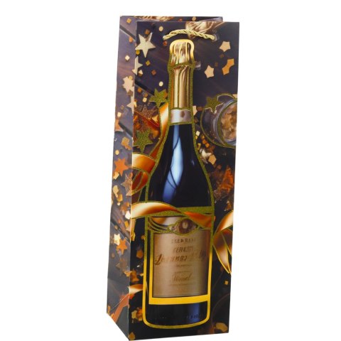Torba Prezentowa Na Wino Butelkę Papierowa Szampan 35 x 12 x 9 cm Torba Prezentowa Na Wino Butelkę Papierowa Szampan 35 x 12 x 9 cm