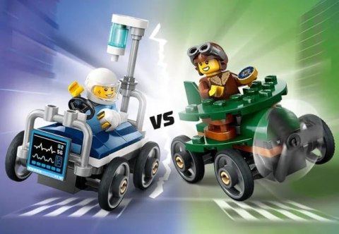 60459 - LEGO City - Zestaw wyścigówek: samolot kontra łóżko szpitalne