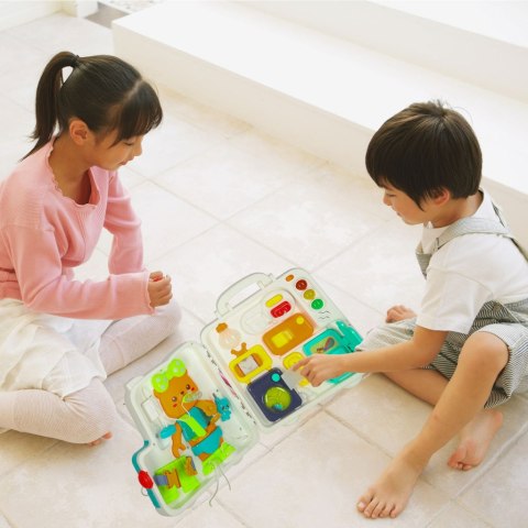 Tablica manipulacyjna sensoryczna montessori walizka pokrętła miś XXL światło dźwięk Kik Sp. z o. o. Sp. k. Tablica manipulacyjna sensoryczna montessori walizka pokrętła miś XXL światło dźwięk Kik Sp. z o. o. Sp. k.
