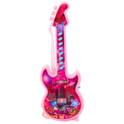 Gitara Elektryczna Dla Dzieci Melodie Gama Solmizacyjna Różowa Gitara Elektryczna Dla Dzieci Melodie Gama Solmizacyjna Różowa