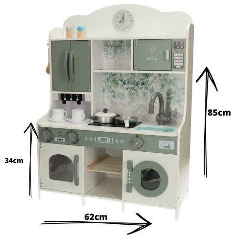 Kuchnia dla dzieci drewniana MDF LULILO SALIKO z ekspresem 85cm Kik Sp. z o. o. Sp. k.