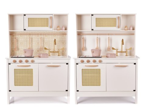 Kuchnia dla dzieci drewniana MDF retro z akcesoriami BOHO 100cm Kik Sp. z o. o. Sp. k. Kuchnia dla dzieci drewniana MDF retro z akcesoriami BOHO 100cm Kik Sp. z o. o. Sp. k.