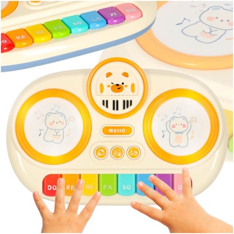 Pianinko organki interaktywne dla dzieci edukacyjne beżowe Kik Sp. z o. o. Sp. k. Pianinko organki interaktywne dla dzieci edukacyjne beżowe Kik Sp. z o. o. Sp. k.