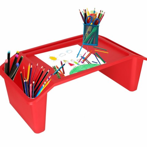 Stolik pod laptopa z organizerem czerwony Stolik pod laptopa z organizerem czerwony
