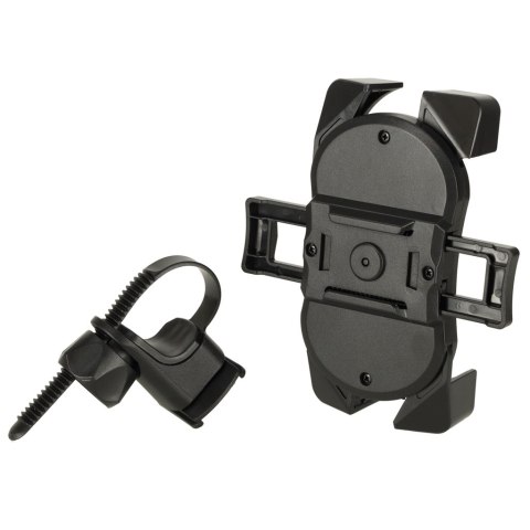 Uchwyt rowerowy motocyklowy na telefon czarny stabilny Uchwyt rowerowy motocyklowy na telefon czarny stabilny