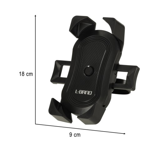 Uchwyt rowerowy motocyklowy na telefon czarny stabilny Uchwyt rowerowy motocyklowy na telefon czarny stabilny