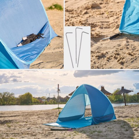 Namiot plażowy ogrodowy samorozkładający niebieski Kik Sp. z o. o. Sp. k. Namiot plażowy ogrodowy samorozkładający niebieski Kik Sp. z o. o. Sp. k.