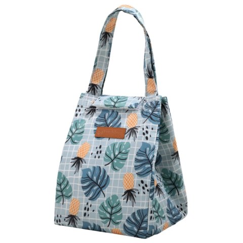 Torba Termiczna Izolacyjna Śniadaniowa Lunch Bag Liście Ananasy 25cm Torba Termiczna Izolacyjna Śniadaniowa Lunch Bag Liście Ananasy 25cm