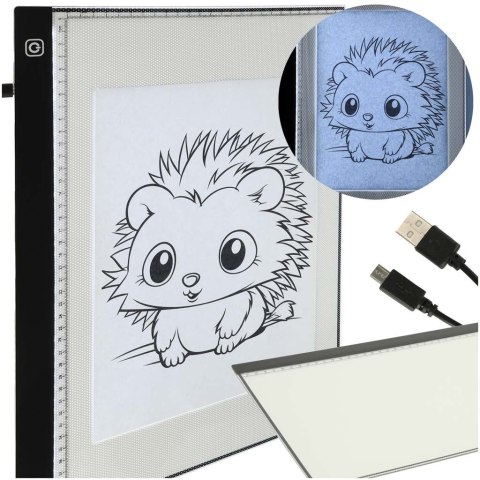 Deska kreślarska tablica tablet graficzny kalka do rysowania podświetlana LED A3 Kik Sp. z o. o. Sp. k.