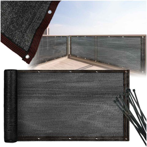 Osłona balkonowa LUARO mata maskująca siatka cieniująca na balkon taras 150g/m2 105x500cm UV Kik Sp. z o. o. Sp. k. Osłona balkonowa LUARO mata maskująca siatka cieniująca na balkon taras 150g/m2 105x500cm UV Kik Sp. z o. o. Sp. k.
