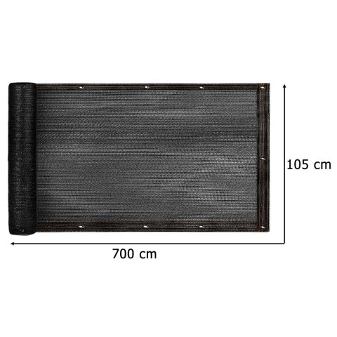 Osłona balkonowa LUARO mata maskująca siatka cieniująca na balkon taras 150g/m2 105x700cm UV + Trytytki Kik Sp. z o. o. Sp. k. Osłona balkonowa LUARO mata maskująca siatka cieniująca na balkon taras 150g/m2 105x700cm UV + Trytytki Kik Sp. z o. o. Sp. k.
