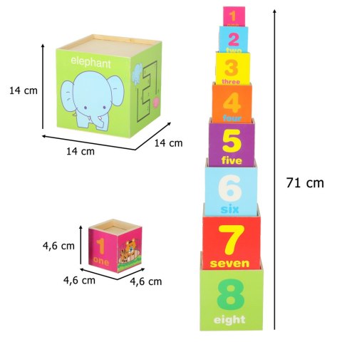 Wieża edukacyjna drewniana sorter kształty nauka liczenia 71cm XXL Kik Sp. z o. o. Sp. k. Wieża edukacyjna drewniana sorter kształty nauka liczenia 71cm XXL Kik Sp. z o. o. Sp. k.
