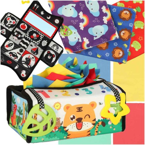 Sorter pudełko z chusteczkami sensoryczne montessori mata 2w1 Kik Sp. z o. o. Sp. k. Sorter pudełko z chusteczkami sensoryczne montessori mata 2w1 Kik Sp. z o. o. Sp. k.