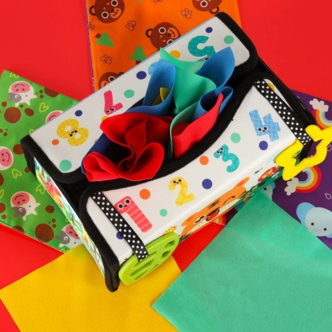 Sorter pudełko z chusteczkami sensoryczne montessori mata 2w1 Kik Sp. z o. o. Sp. k. Sorter pudełko z chusteczkami sensoryczne montessori mata 2w1 Kik Sp. z o. o. Sp. k.
