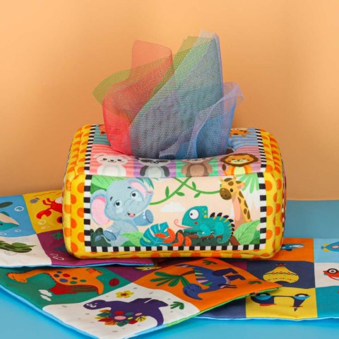 Sorter pudełko z chusteczkami sensoryczne montessori pluszowe cyfry litery Kik Sp. z o. o. Sp. k. Sorter pudełko z chusteczkami sensoryczne montessori pluszowe cyfry litery Kik Sp. z o. o. Sp. k.