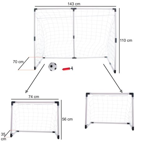 Bramka piłkarska do piłki nożnej dla dzieci 2w1 143x110x70cm Kik Sp. z o. o. Sp. k.